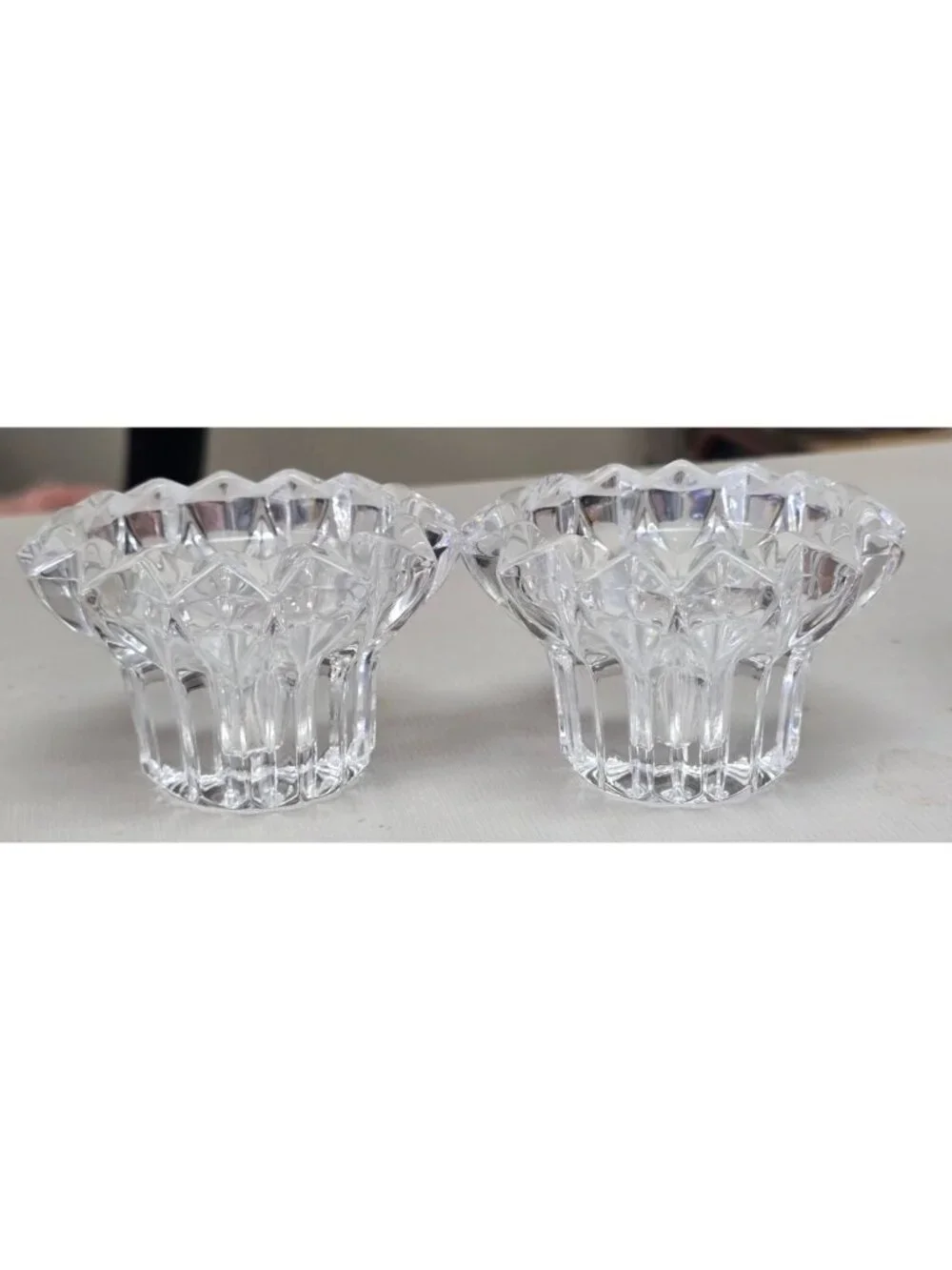 Clear Crystal Cut Glass Bowls With Elegant Geometric Design For Home Decor Or Se